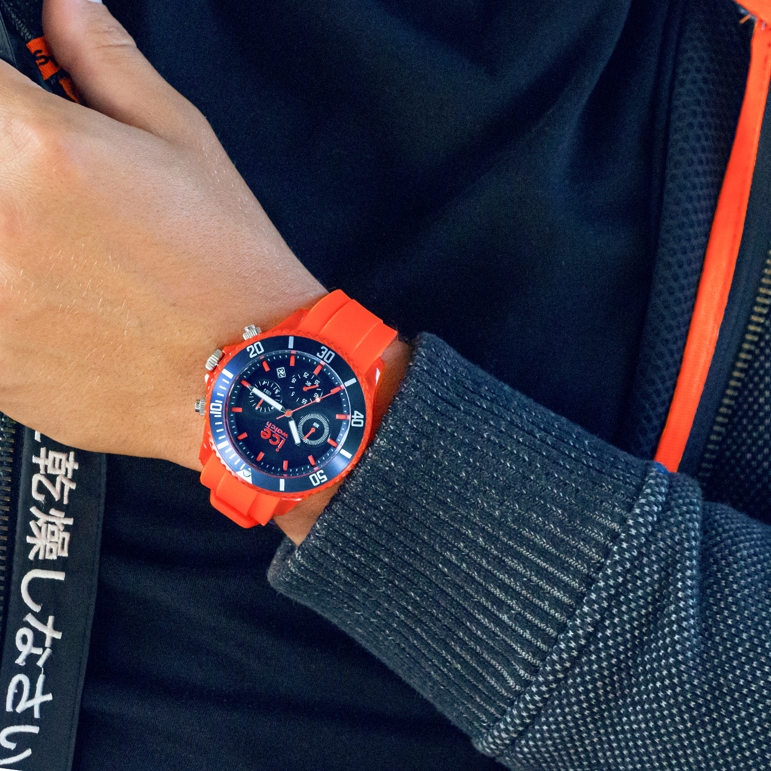 ΡΟΛΟΙ ICE-WATCH Chrono Neon Orange – – – TIME 019845 ExtraLarge Watches Jewels | Straps | | Blue ZM